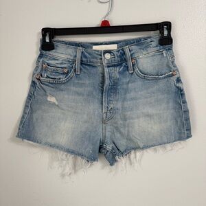 MOTHER The Tomcat Kick Fray Denim Jean Short